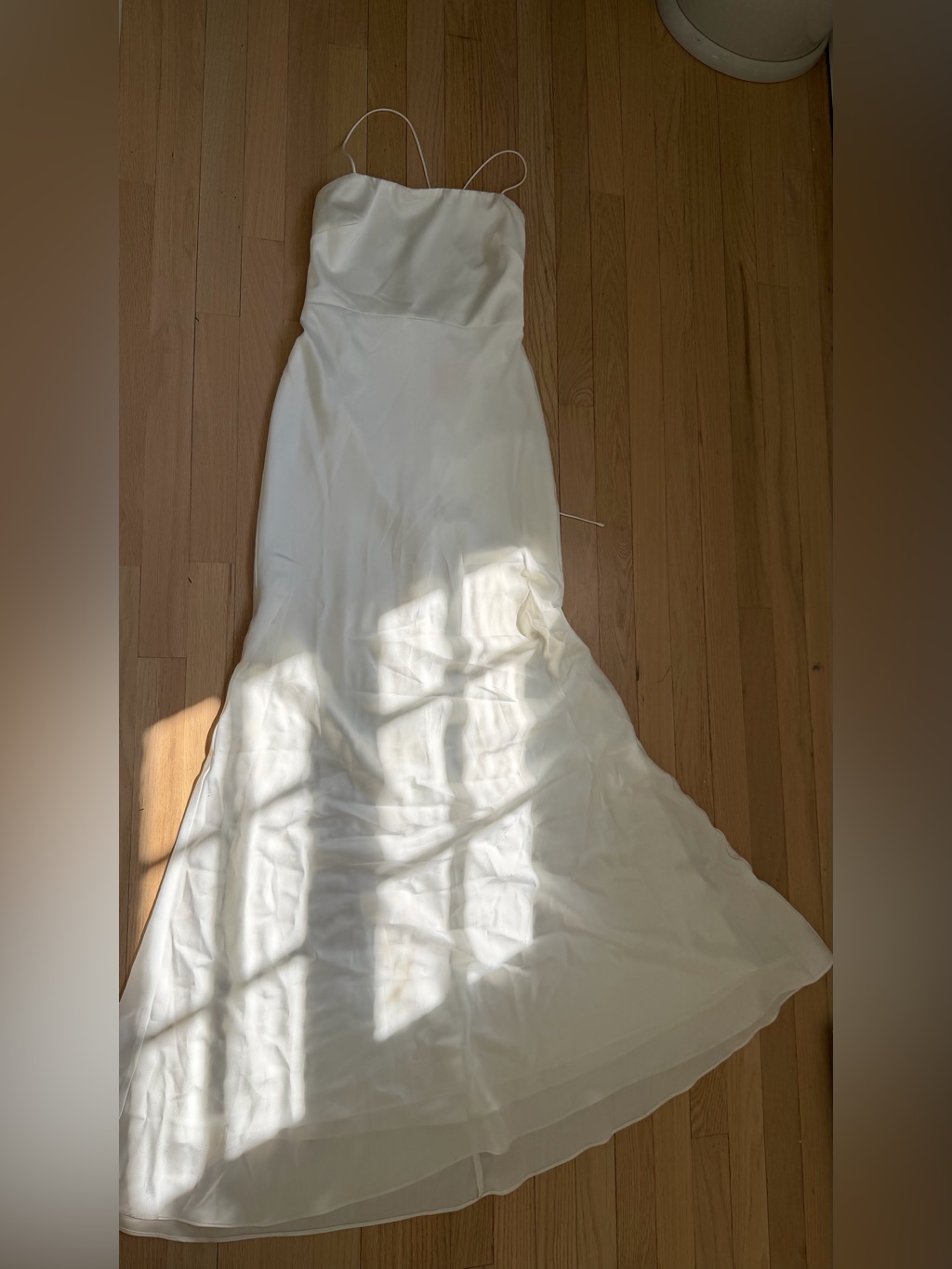 Asos White Strapless Maxi Dress With Spaghetti Straps